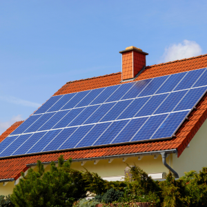 Placas solares en tejado